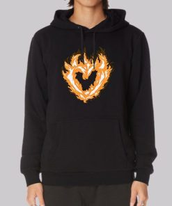 Vintage Flame Heart on Fire Hoodie 3 Vintage Flame Heart on Fire Hoodie 4
