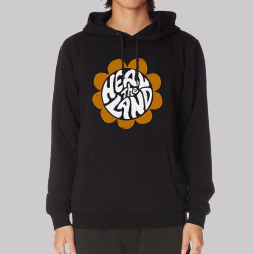 Vintage Flower Heal the Land Hoodie