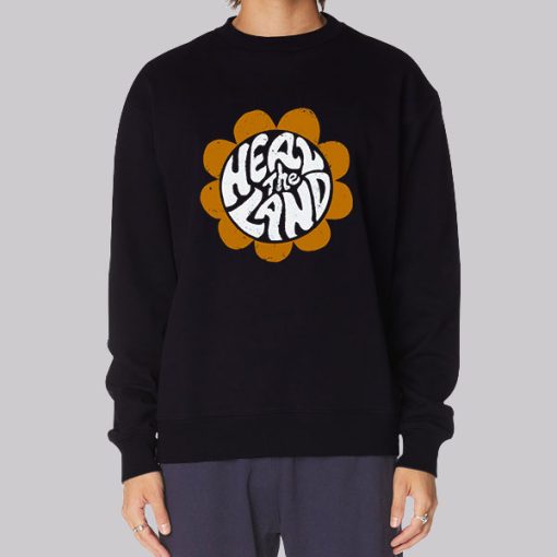 Vintage Flower Heal the Land Hoodie