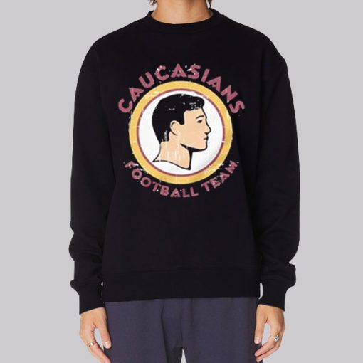 Vintage Football Team Caucasians Hoodie