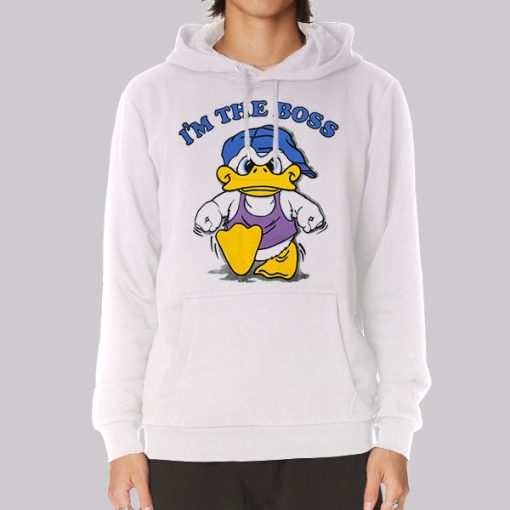 Vintage Funny I M the Boss Duck Hoodie