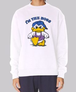 Vintage Funny I M the Boss Duck Hoodie