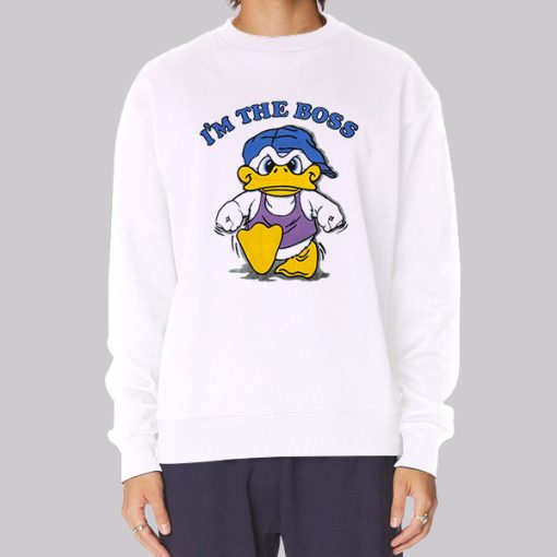 Vintage Funny I M the Boss Duck Hoodie