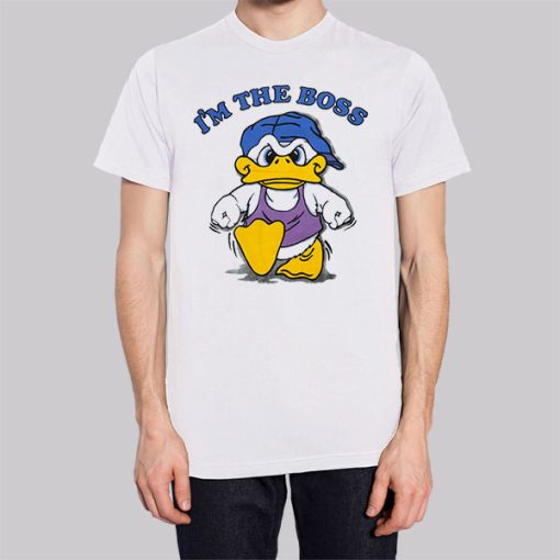 Vintage Funny I M the Boss Duck Hoodie