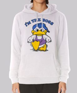 Vintage Funny I M the Boss Duck Hoodie 3 Vintage Funny I M the Boss Duck Hoodie 4