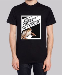 Vintage I Exist Without My Consent Hoodie 3