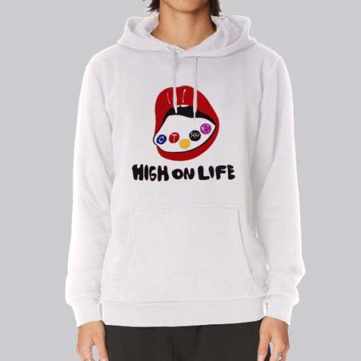 Vintage Lips Terre High on Life Hoodie