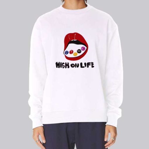 Vintage Lips Terre High on Life Hoodie