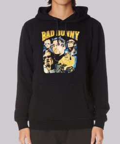 Vintage Portrait Bad Bunny Concert Hoodie