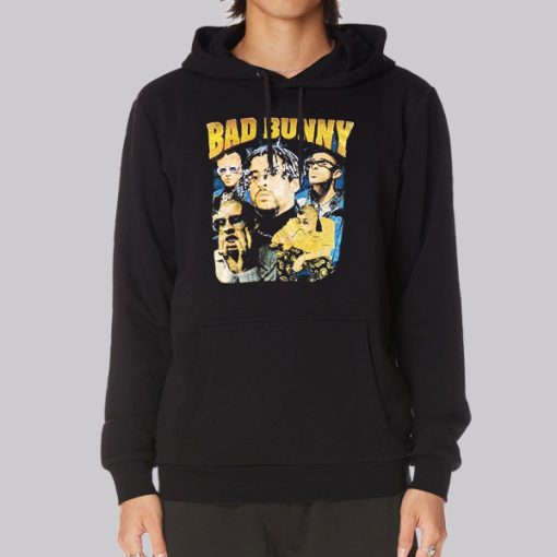 Vintage Portrait Bad Bunny Concert Hoodie