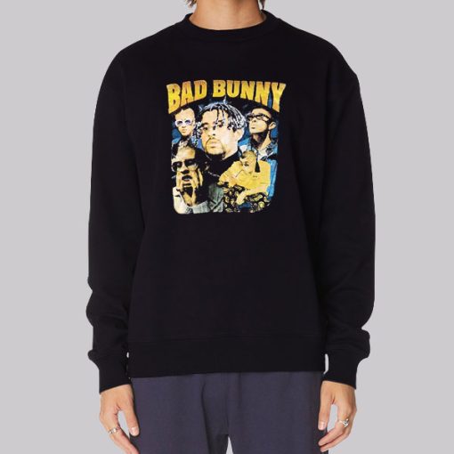 Vintage Portrait Bad Bunny Concert Hoodie