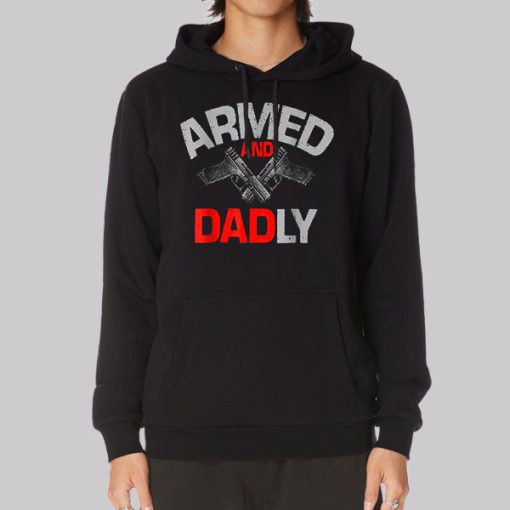 Vintage Printed Armed and Dadly Hoodie