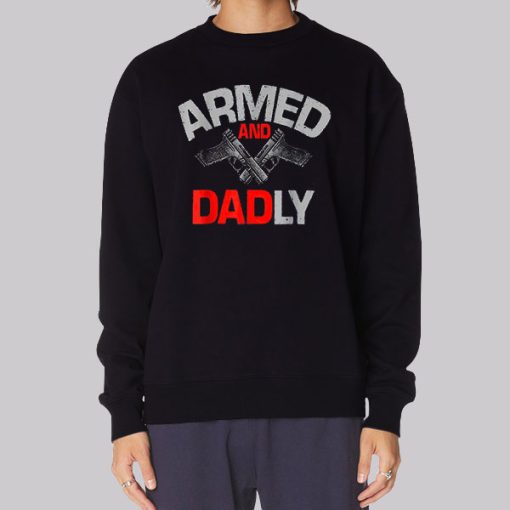 Vintage Printed Armed and Dadly Hoodie