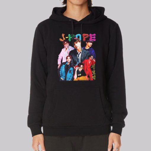 Vintage Retro Kpop J-Hope Bts Images Hoodie