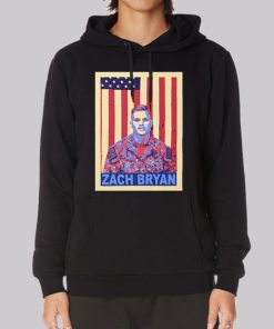 Vintage Retro Zach Bryan American Flag Hoodie
