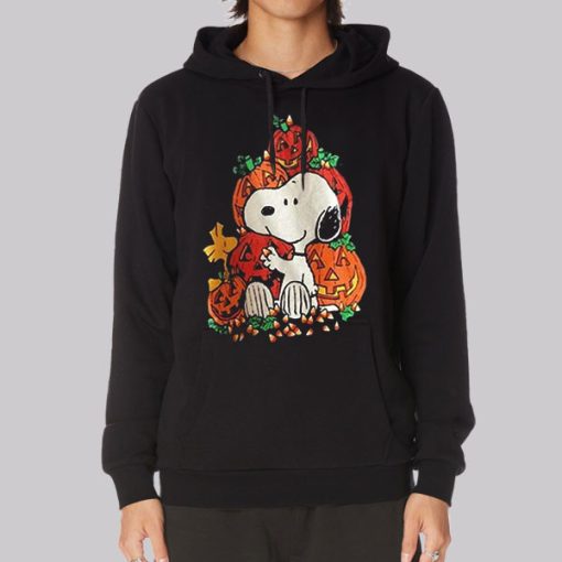 Vintage Snoopy and Woodstock Halloween Hoodie