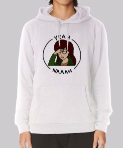 Vintage Yeah Naah Cartoon Daria Hoodie Vintage Yeah Naah Cartoon Daria Hoodie