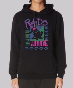 Vintage in the Mood Rude Dog Hoodie
