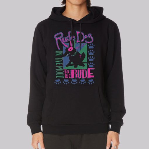 Vintage in the Mood Rude Dog Hoodie