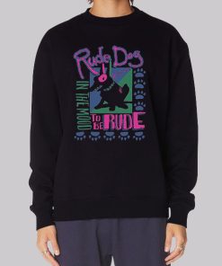 Vintage in the Mood Rude Dog Hoodie