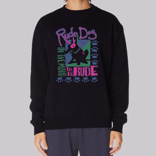 Vintage in the Mood Rude Dog Hoodie