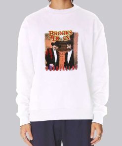 Vtg Album Borderline Brooks and Dunn Hoodie