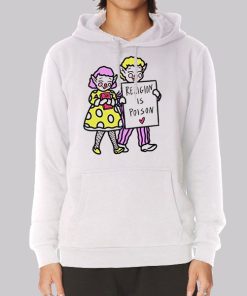 Vtg Funny Religion Is Poison Hoodie Vtg Funny Religion Is Poison Hoodie