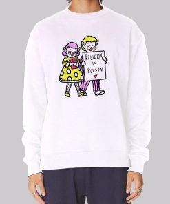 Vtg Funny Religion Is Poison Hoodie