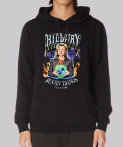 Vtg Runnin Thangs Hillary Clinton Hoodie 4