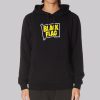 Yellow Text Black Flag Hoodie
