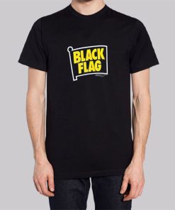 Yellow Text Black Flag Hoodie 3