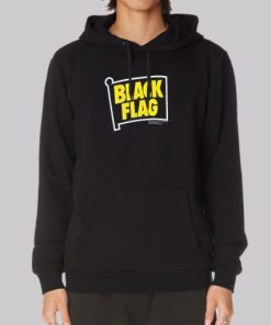 Yellow Text Black Flag Hoodie 4