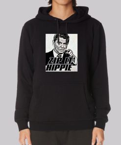 Zip It Hated Ronald Reagan Hippie Hoodie