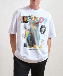 Destroy Cat Oversized Tee