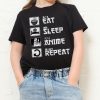 Eat Sleep Anime Repeat Kids T-Shirt