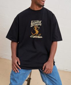 Flat Out Like a Lizard Drinking Oversized Tee
