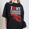 I Love My German Shepherd Oversized Tee