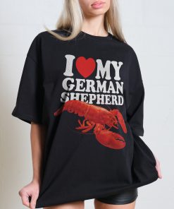 I Love My German Shepherd Oversized Tee