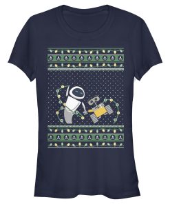 Junior’s Wall-E Ugly Christmas Robots T-Shirt