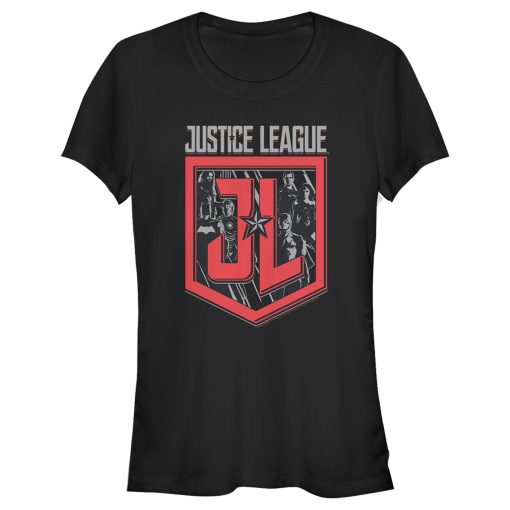 Junior’s Zack Snyder Justice League Character Shield T-Shirt