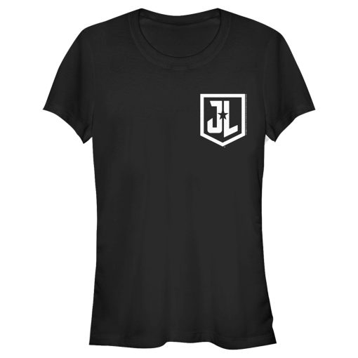 Junior’s Zack Snyder Justice League Pocket Logo T-Shirt