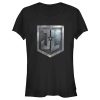 Junior’s Zack Snyder Justice League Stone Shield Logo T-Shirt