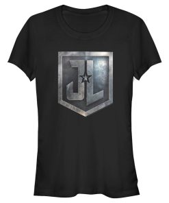 Junior’s Zack Snyder Justice League Stone Shield Logo T-Shirt