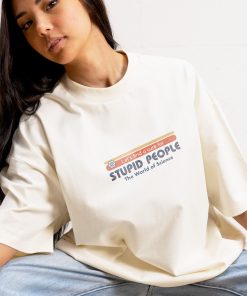 Let’s Find a Cure for Stupid People Front and Back Oversized Tee