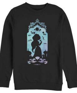 Men’s Aladdin Jasmine Watercolor Silhouette Sweatshirt