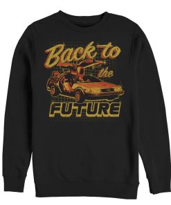 Men’s Back to the Future DeLorean Schematic Print Sweatshirt