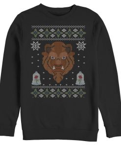 Men’s Beauty and the Beast Christmas Pixel Prince Sweatshirt