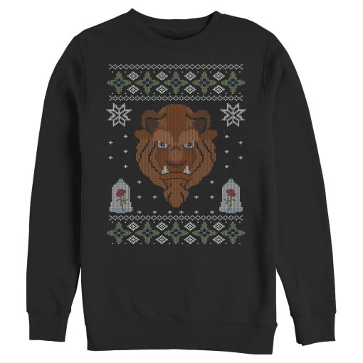 Men’s Beauty and the Beast Christmas Pixel Prince Sweatshirt