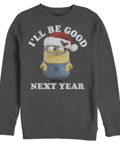 Men’s Despicable Me Christmas Minions Be Good Next Year Sweatshirt