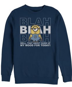 Men’s Despicable Me Minion Blah Mood Today Sweatshirt